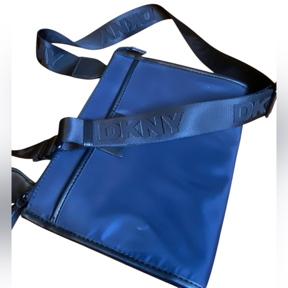 DKNY Blue Nylon Thin Mini Crossbody Bag - Picture 10 of 12